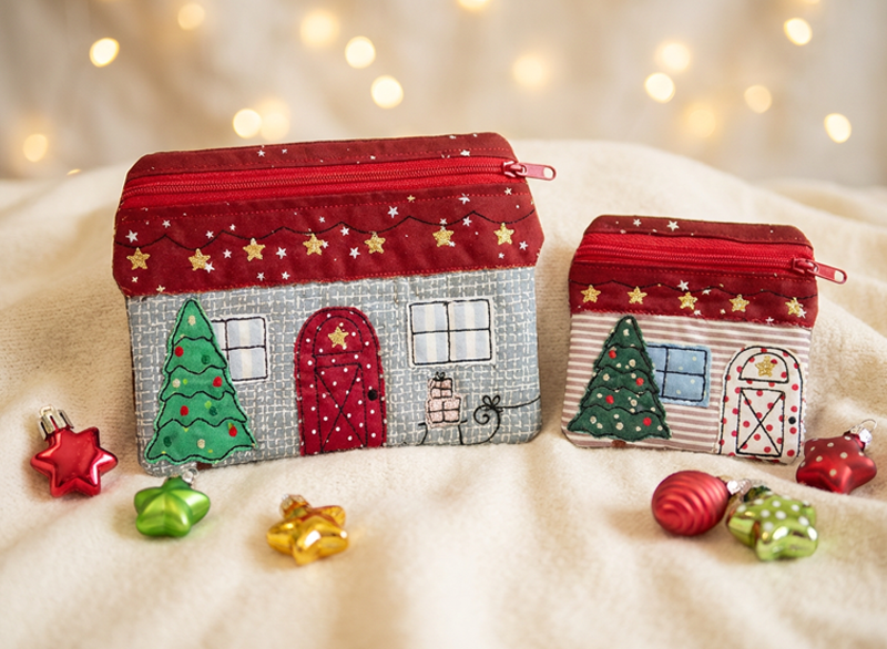Preview: Tasche Haus WeihnachtsZauber - ITH-Stickdatei